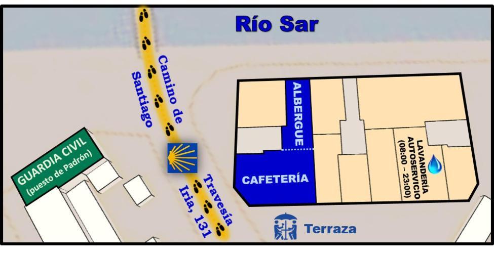 Albergue Cafeteria Rio Sar Padron Exterior photo